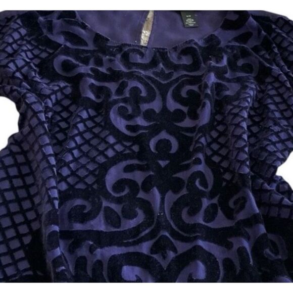 Lane Bryant Cap Sleeve Burnout Blouse 18/20 - Picture 2 of 5